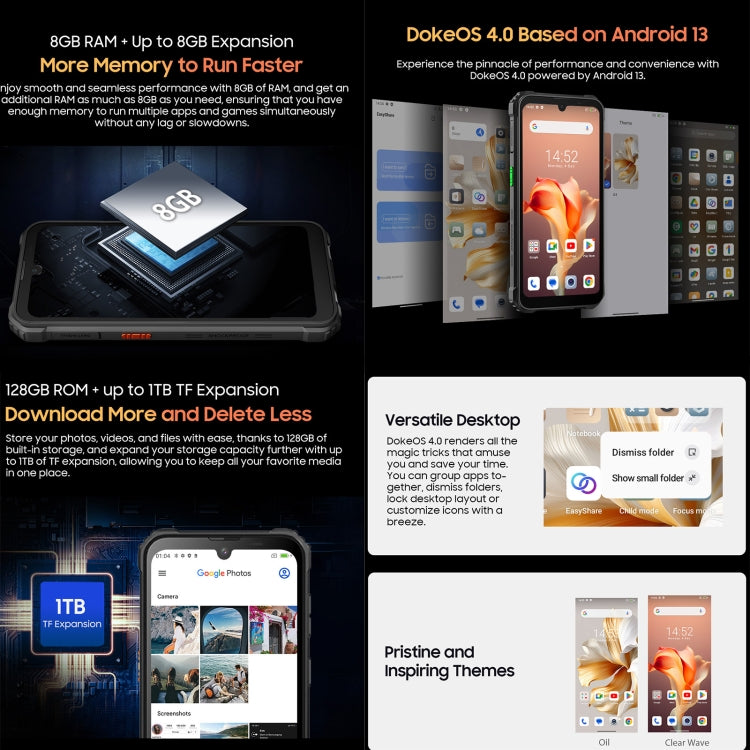 Blackview BV5300 Plus, Rugged Smartphone, 8GB+128GB, 6.1 inch Android 13 MediaTek Helio G72 Octa Core