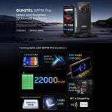 Smartphone Oukitel WP19 Pro - MediaTek Helio G99 Octa-core de 6,8 pulgadas, 8 GB + 256 GB, conectividad 4G NFC