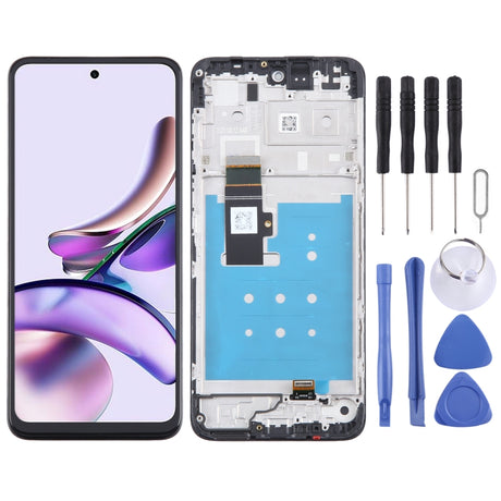 OEM LCD Screen Digitizer Assembly with Frame for Motorola Moto G/E Series (G04/G05/G15/G24/G34/G35/E15) - LYDARZ