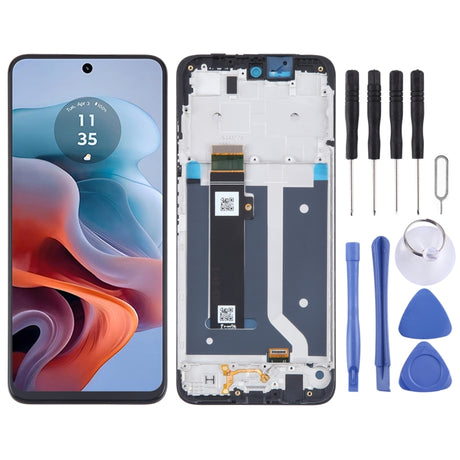 OEM LCD Screen Digitizer Assembly with Frame for Motorola Moto G/E Series (G04/G05/G15/G24/G34/G35/E15) - LYDARZ