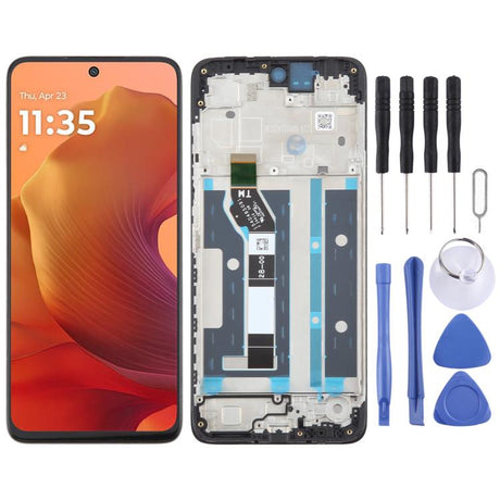 OEM LCD Screen Digitizer Assembly with Frame for Motorola Moto G/E Series (G04/G05/G15/G24/G34/G35/E15) - LYDARZ