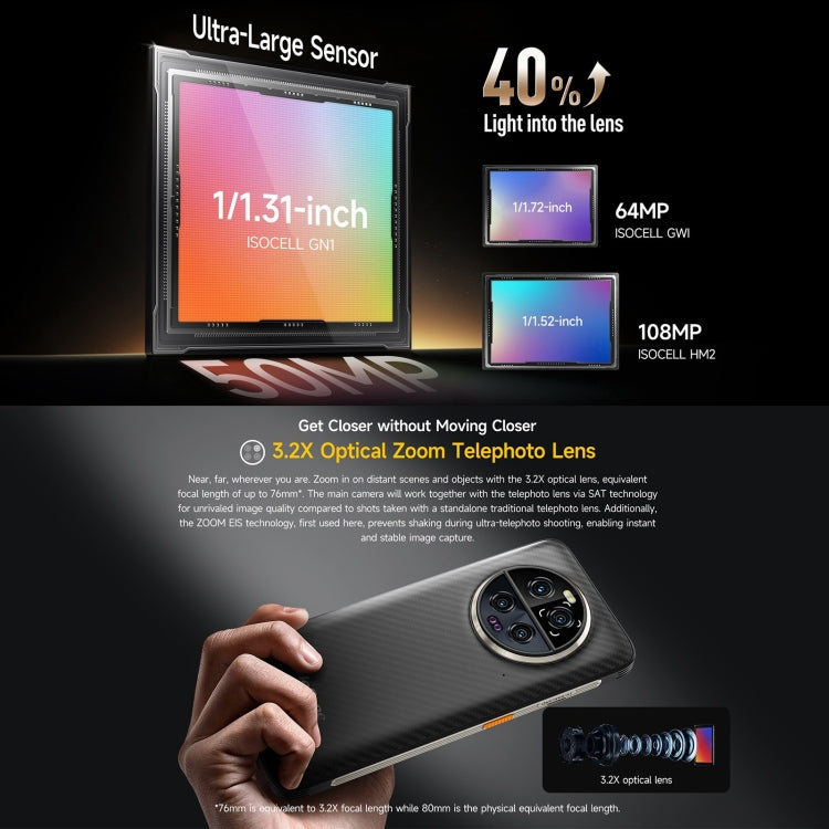 Ulefone Armor 23 Ultra Rugged Phone, 6.78 inch Android 13 MediaTek Dimensity 8020 Octa Core up to 2.6GHz, Satellite Messaging