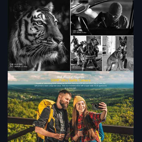 Ulefone Armor 23 Ultra Rugged Phone, 6.78 inch Android 13 MediaTek Dimensity 8020 Octa Core up to 2.6GHz, Satellite Messaging