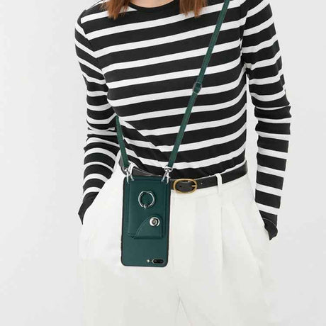 Organ Card Bag Ring Holder Phone Case with Long Lanyard