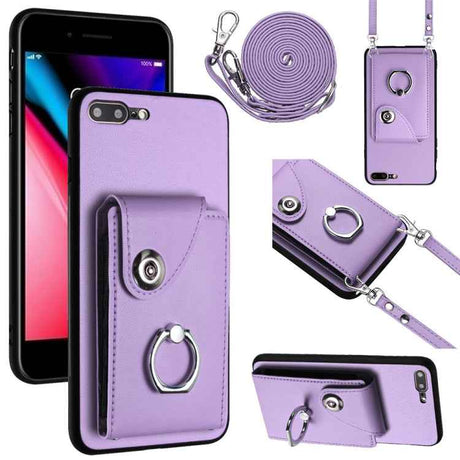 Organ Card Bag Ring Holder Phone Case with Long Lanyard