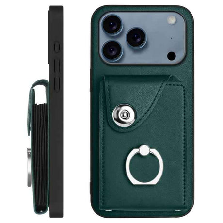 Organ Card Bag Ring Holder Phone Case with Long Lanyard