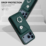 Organ Card Bag Ring Holder Phone Case with Long Lanyard