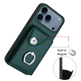 Organ Card Bag Ring Holder Phone Case with Long Lanyard