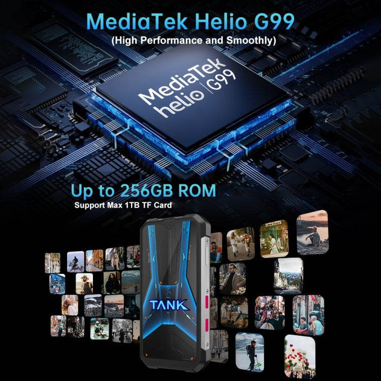 Unihertz Tank mini 1 100MP Camera, 4.3 Inch Android 13, Helio G99 Octa Core, 8GB+256GB Storage