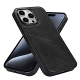 Litchi Leather Skin Card Slots Phone Case