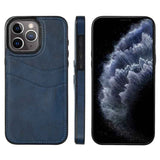 Litchi Leather Skin Card Slots Phone Case