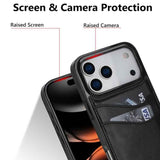 Litchi Leather Skin Card Slots Phone Case