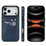 Litchi Leather Skin Card Slots Phone Case