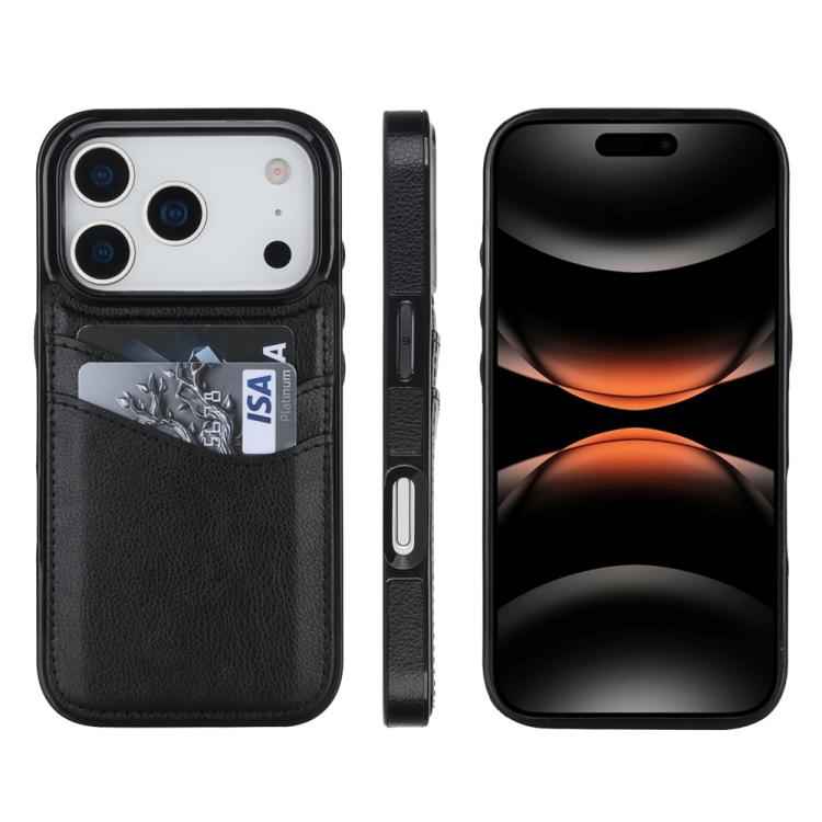 Litchi Leather Skin Card Slots Phone Case