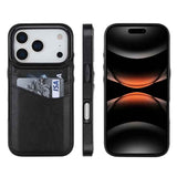 Litchi Leather Skin Card Slots Phone Case