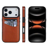 Litchi Leather Skin Card Slots Phone Case