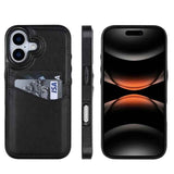 Litchi Leather Skin Card Slots Phone Case