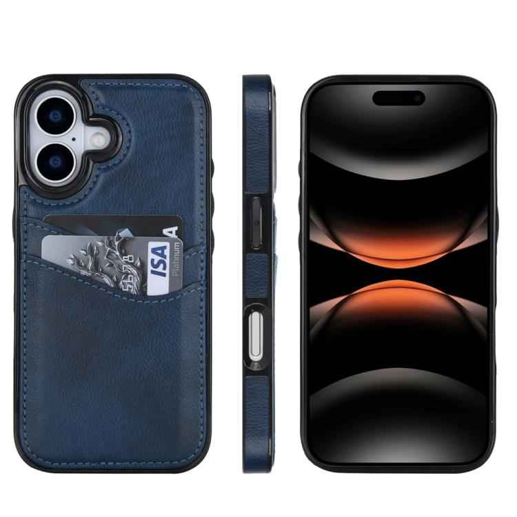 Litchi Leather Skin Card Slots Phone Case