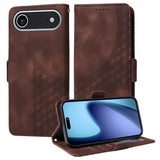 Embossed Rhombus Starry Leather Phone Case