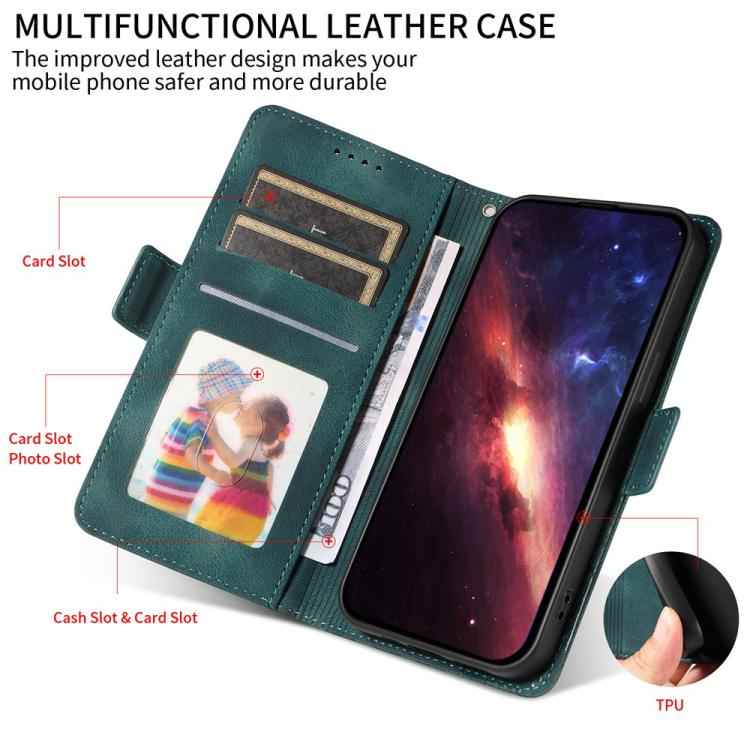 Embossed Rhombus Starry Leather Phone Case