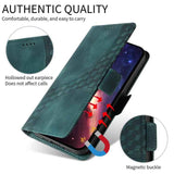 Embossed Rhombus Starry Leather Phone Case