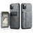 Fierre Shann Oil Wax Cow Leather Card Holder Back Phone Case