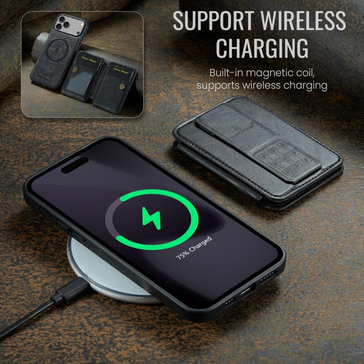 Fierre Shann Oil Wax Cow Leather Card Holder Back Phone Case