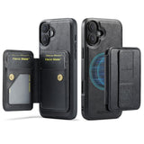 Fierre Shann Oil Wax Cow Leather Card Holder Back Phone Case