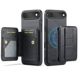 Fierre Shann Oil Wax Cow Leather Card Holder Back Phone Case