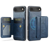 Fierre Shann Oil Wax Cow Leather Card Holder Back Phone Case