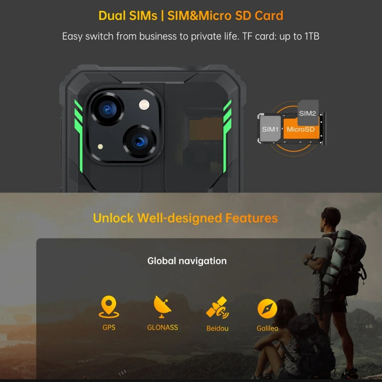 Oukitel WP32, Rugged smartphone, 4GB+128GB,5.93 inch Android 13 Unisoc Tiger T606 Octa-core