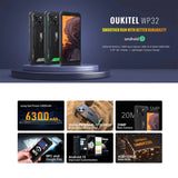 Smartphone Oukitel WP32 - Resistente IP68/IP69K, 5,93 pulgadas, Android 13, Unisoc Tiger T606 de ocho núcleos, NFC, OTG, 4G, 4 GB + 128 GB