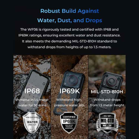 Oukitel WP36, IP68/IP69K, Fingerprint Identification, 10600mAh Big Battery, 6.52 inch MediaTek