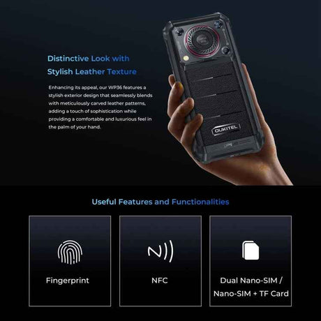 Oukitel WP36, IP68/IP69K, Fingerprint Identification, 10600mAh Big Battery, 6.52 inch MediaTek