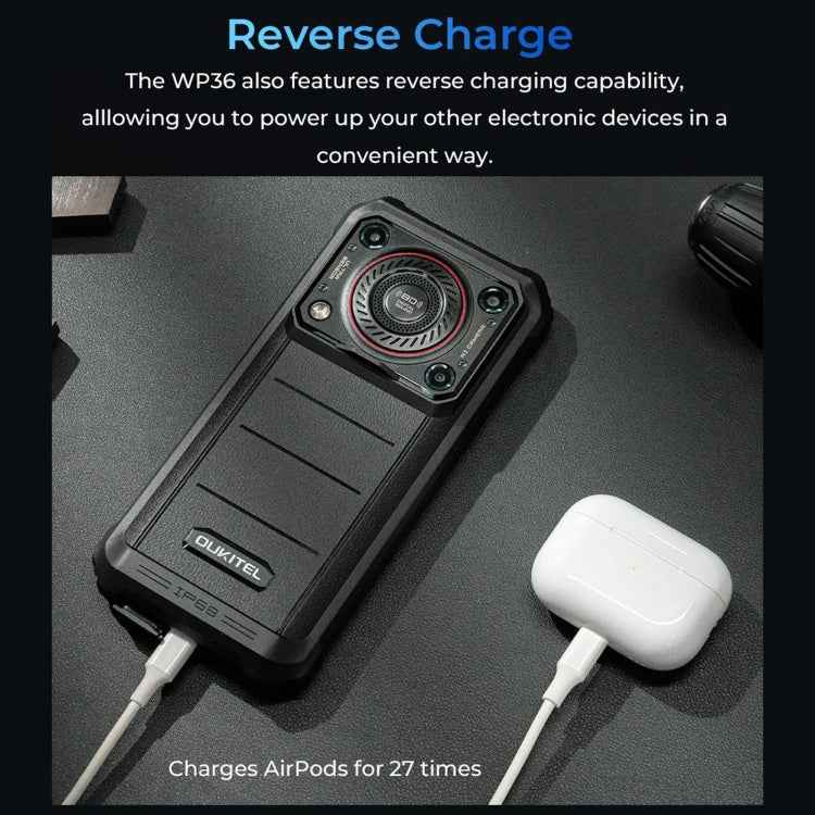 Oukitel WP36, IP68/IP69K, Fingerprint Identification, 10600mAh Big Battery, 6.52 inch MediaTek