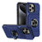 TPU+PC Shockproof Card Phone Case with Metal Ring Holder