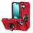 TPU+PC Shockproof Card Phone Case with Metal Ring Holder