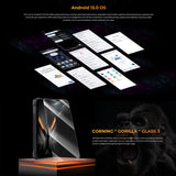 Teléfono robusto HOTWAV W11, visión nocturna, 20800 mAh, Android 13 de 6,6 pulgadas, cámara principal ultranítida de 64 MP, grabación de llamadas 