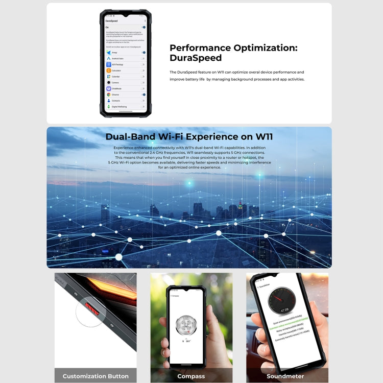 HOTWAV W11 Rugged Phone, Night Vision, 20800mAh, 6.6 inch Android 13, 64 MP Ultra Clear Main Camera,Recording Call