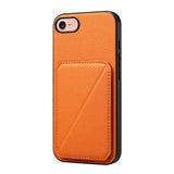 D04 Calf Texture Dual Card Slot Holder Phone Case
