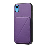 D04 Calf Texture Dual Card Slot Holder Phone Case