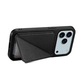 D04 Calf Texture Dual Card Slot Holder Phone Case