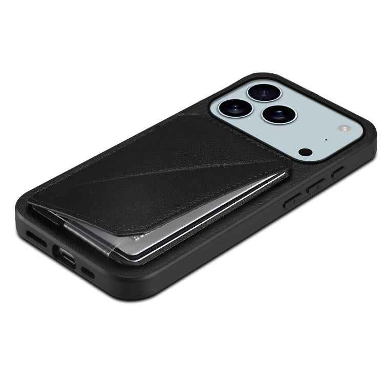 D04 Calf Texture Dual Card Slot Holder Phone Case