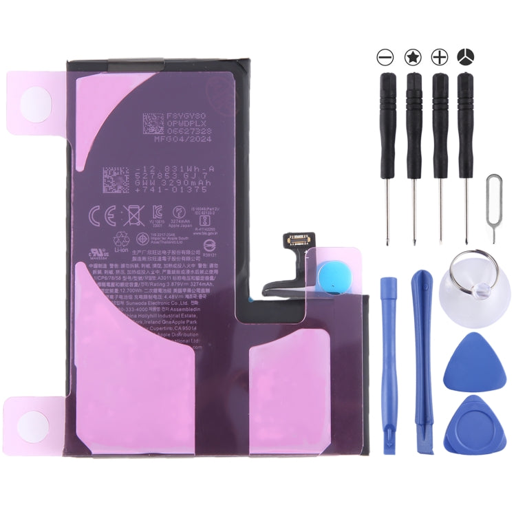 Batería de repuesto para iPhone 15 Pro Max A3121 (4422 mAh), iPhone 15 Pro A3011 (3274 mAh), iPhone 15 Plus A3039 (4383 mAh) y iPhone 15 A3018 (3349 mAh)
