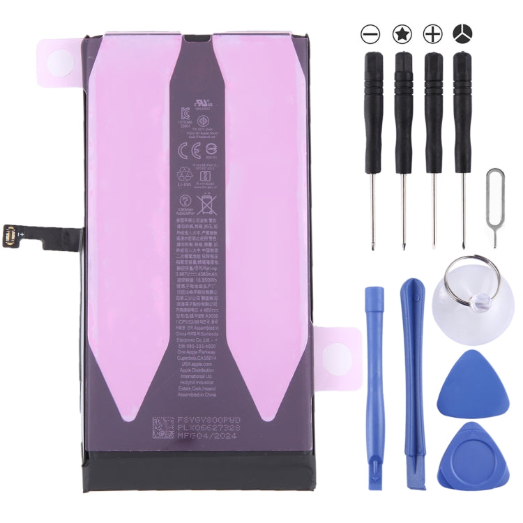 Batería de repuesto para iPhone 15 Pro Max A3121 (4422 mAh), iPhone 15 Pro A3011 (3274 mAh), iPhone 15 Plus A3039 (4383 mAh) y iPhone 15 A3018 (3349 mAh)