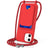 Integrated Card Bag Solid Color Liquid Silicone Phone Case with Lanyard