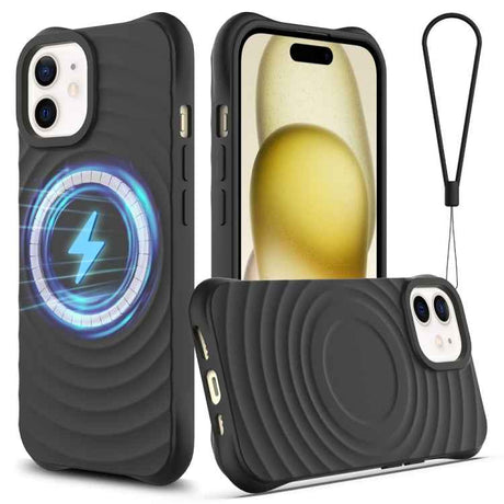 Wave Texture MagSafe Magnetic Liquid Silicone Phone Case