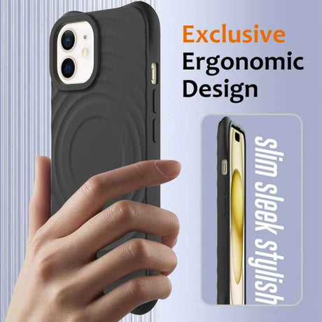 Wave Texture MagSafe Magnetic Liquid Silicone Phone Case