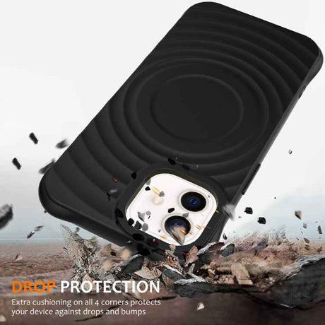 Wave Texture MagSafe Magnetic Liquid Silicone Phone Case