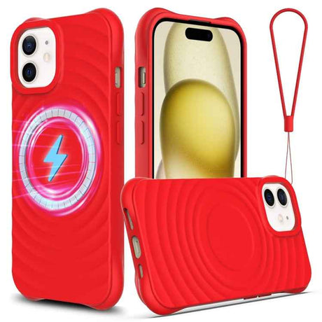 Wave Texture MagSafe Magnetic Liquid Silicone Phone Case